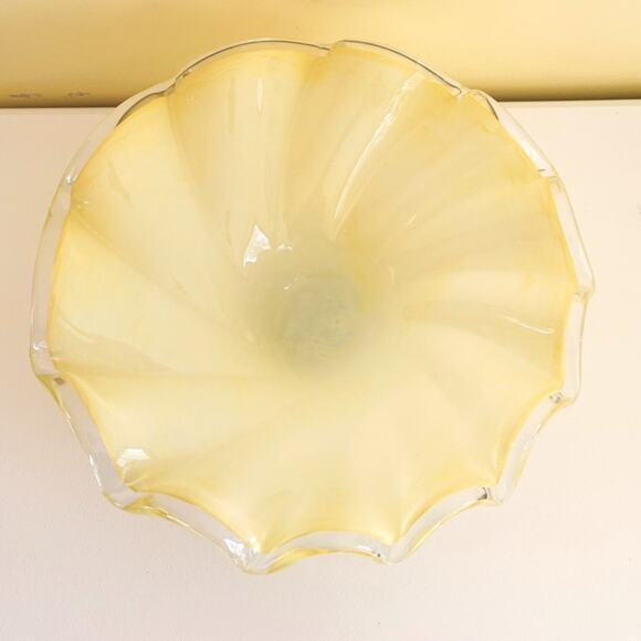 Hand Blown Art Glass Bowl, Centerpiece, Decor, Serving, Server, Home Accent - Picture 4 of 15